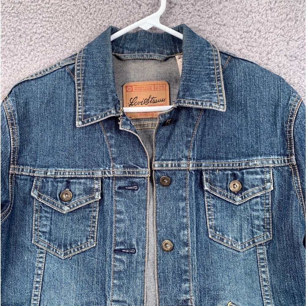 Y2K,Levi's Strauss, Trucker Denim Jean Jacket Small S/4,Medium Wash, Price Firm - Picture 4 of 9